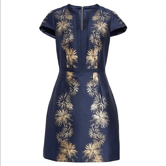 Ted Baker Tdzalla Sculpted Stardust Jacquard Dress - Picture 5 of 7